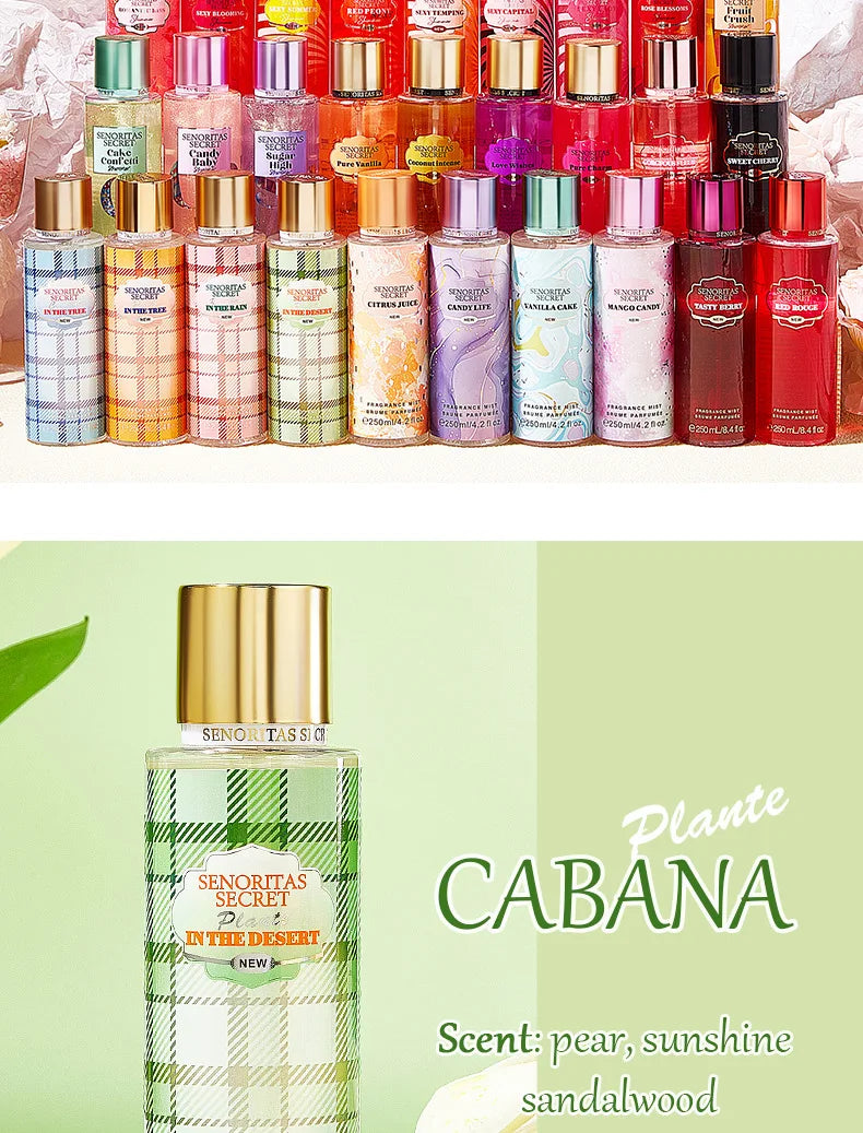 Senoritas Secret Fragrance Body Spray Long Lasting Scent Deodorant 250ml