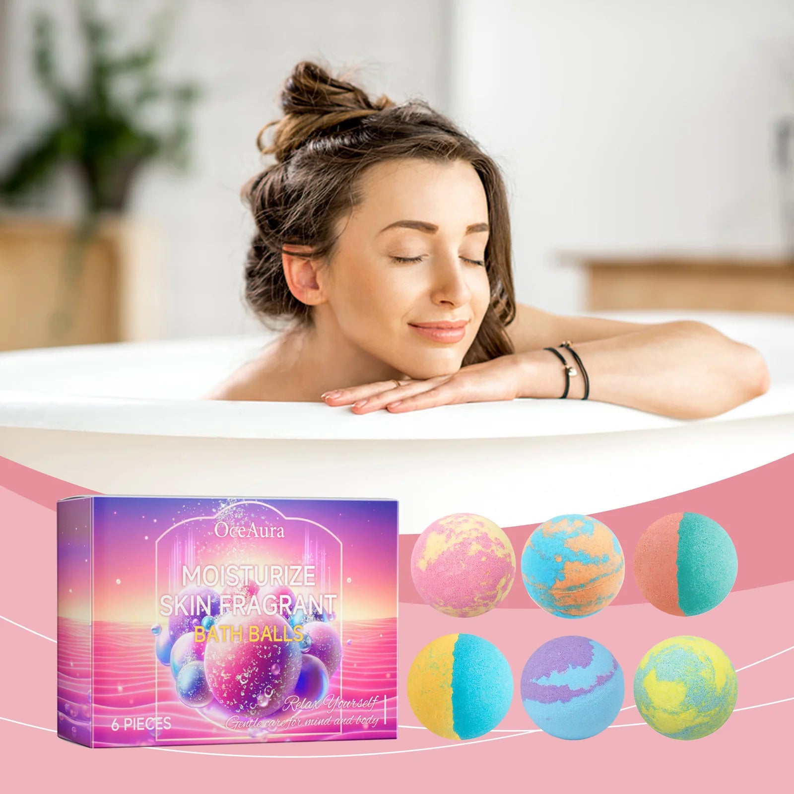Scented Aromatherapy Bath Bombs for Skin Relaxation and Spa - 1