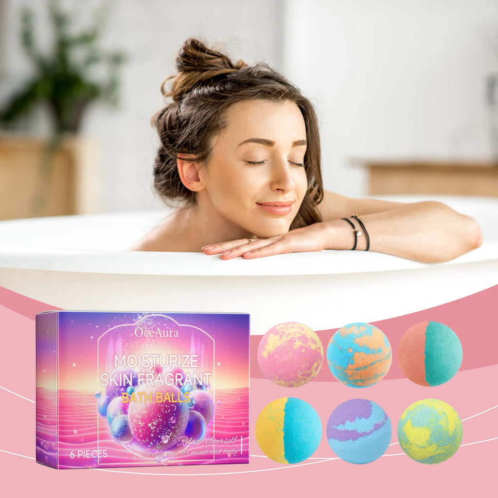 Scented Aromatherapy Bath Bombs for Skin Relaxation and Spa
