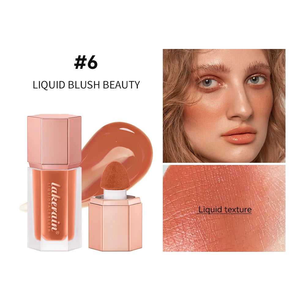 Waterproof Matte Liquid Blush with Built-in Applicator