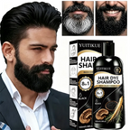 YUITIKUE Men Black Hair Dye Shampoo 15 Minute Beard Color Treatment