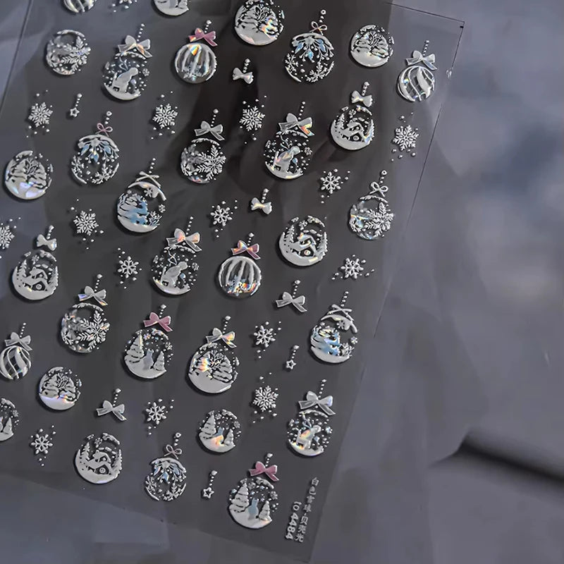 3D Christmas Cartoon Nail Art Stickers