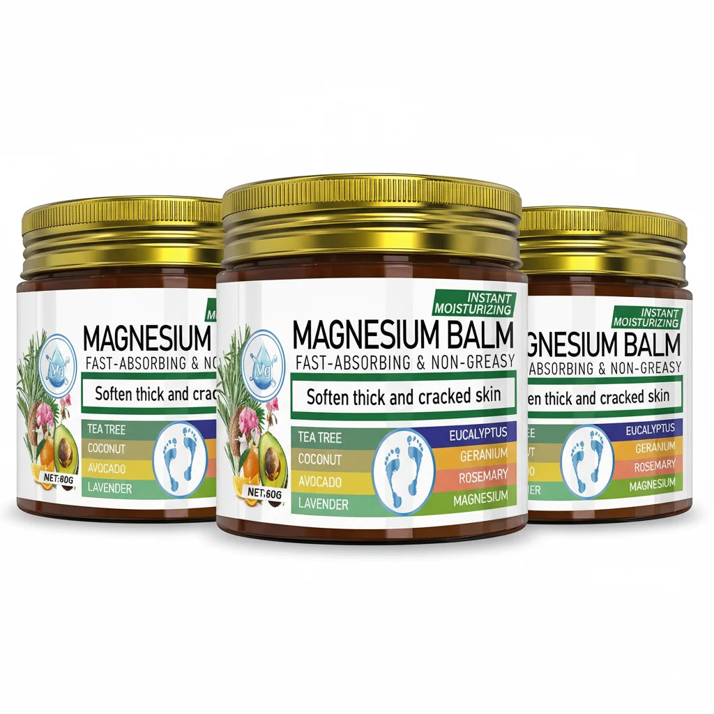 Magnesium Body Balm Fast Absorbing Cream for Dry Cracked Skin - 7