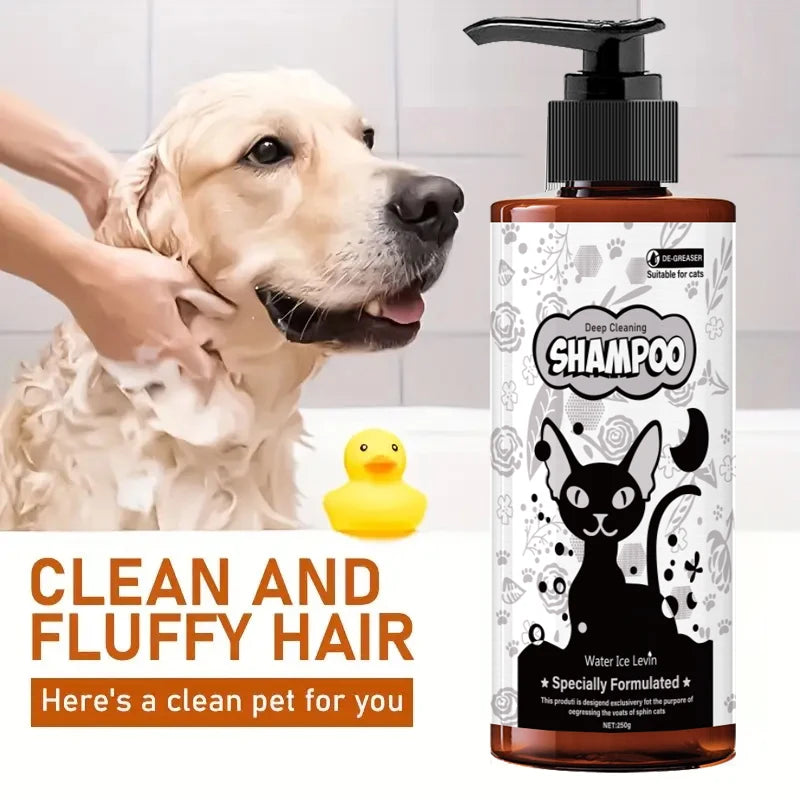 Water Ice Levin Pet Shampoo Deep Cleaning Dog and Cat Fur Wash 250g