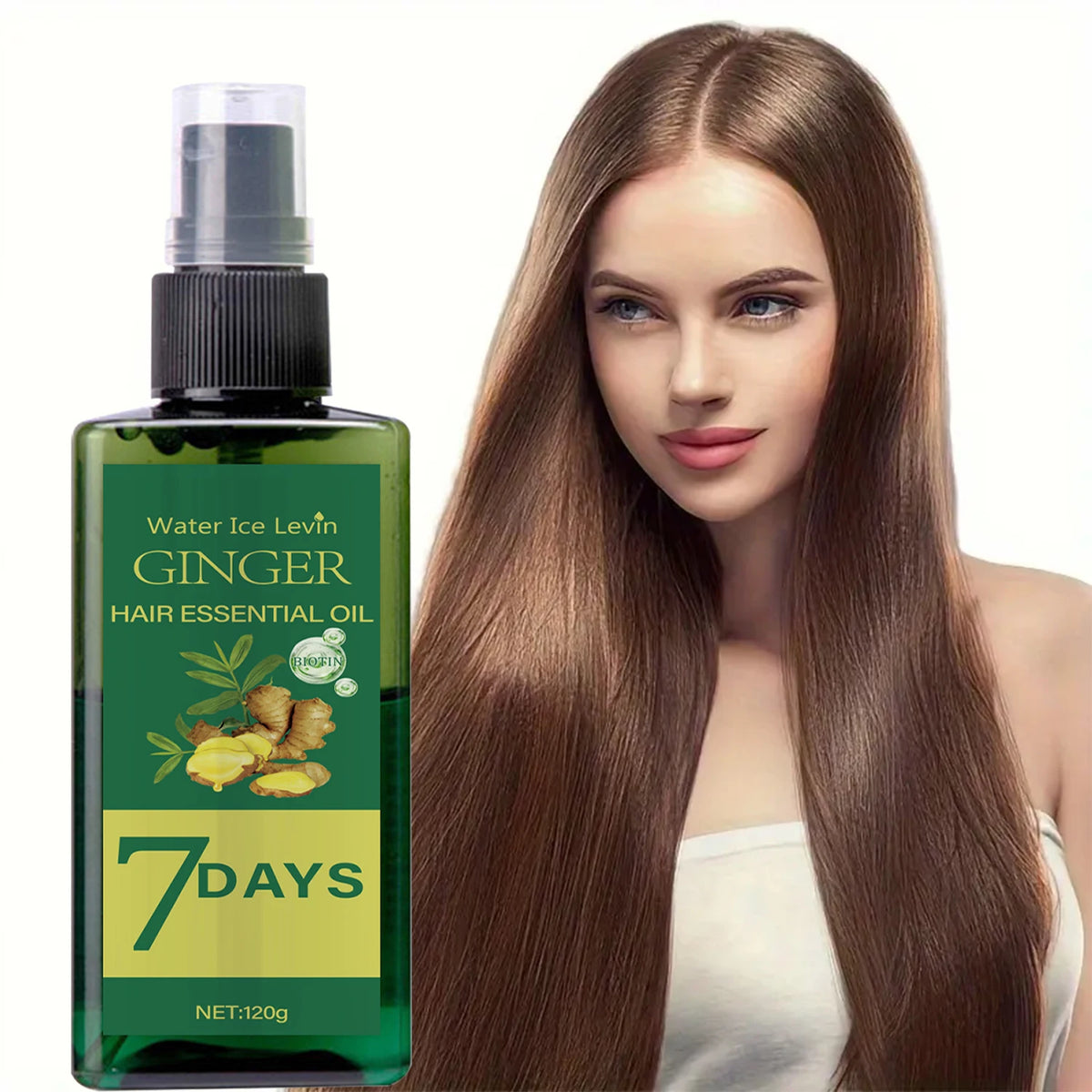 Ginger Hair Growth Oil with Biotin Scalp Treatment and Nourishing Serum