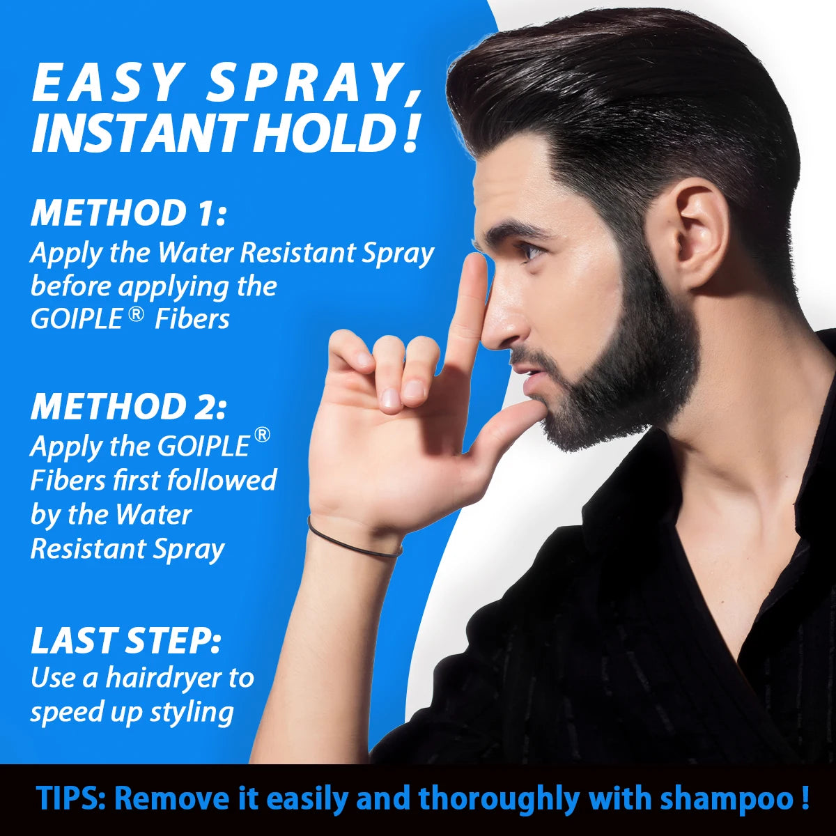 Goiple Hair Building Fibers Kit Instant Thickener and Styling Spray