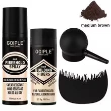 Hair Building Fibers and Spray Thickening Set 4 Piece Kit