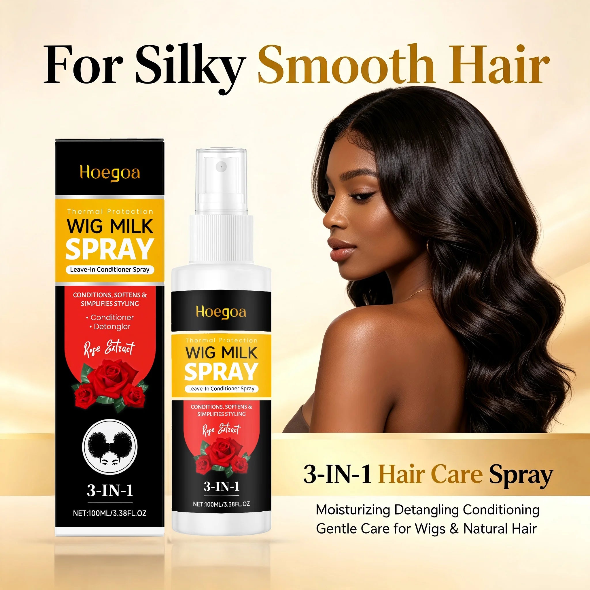 3-in-1 Leave-In Wig Conditioning and Detangling Spray - 1