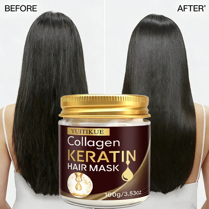 Collagen Keratin Hair Mask 100g Deep Repair Treatment - 10