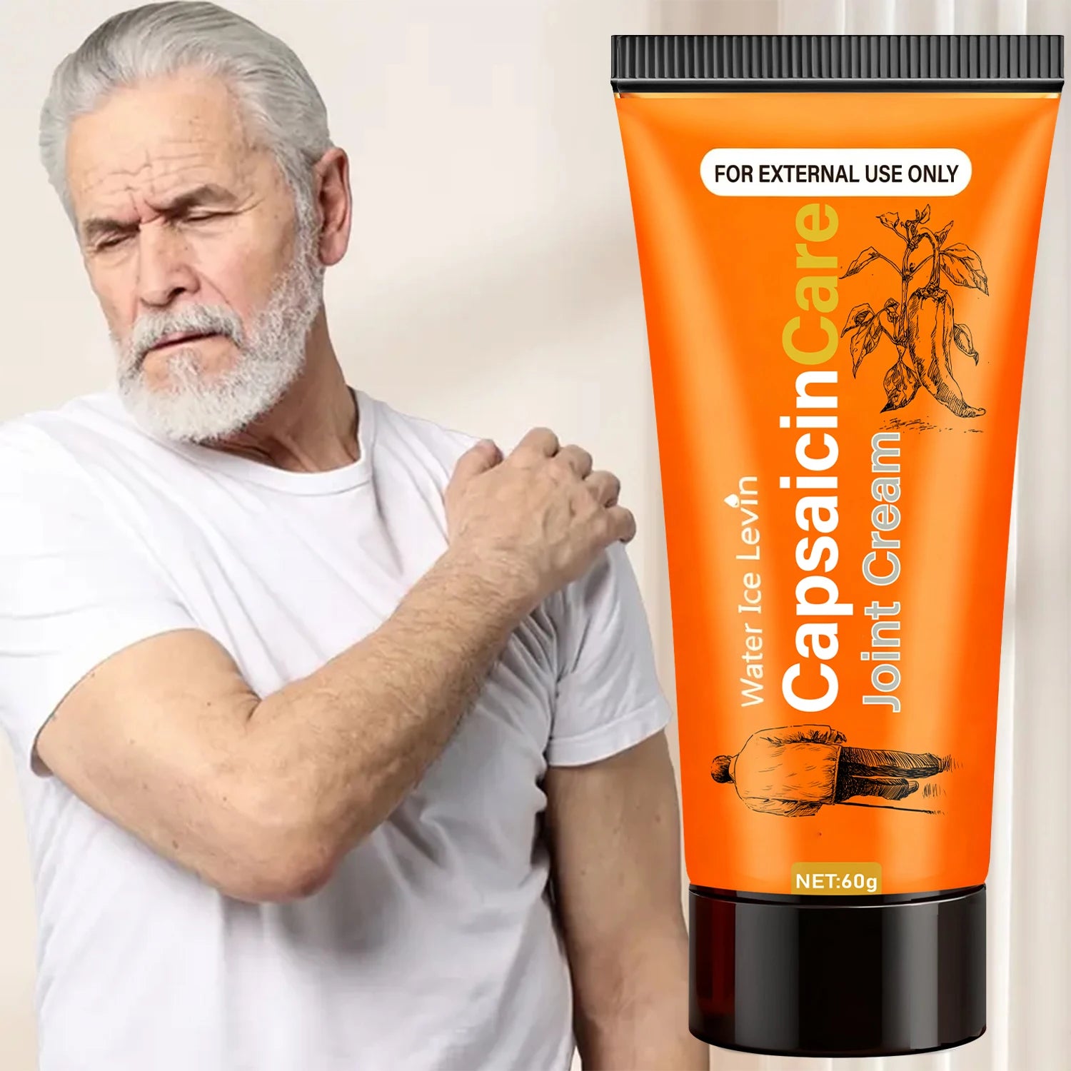 Capsaicin Joint Relief Cream Glucosamine Vitamin C Body Moisturizer - 1