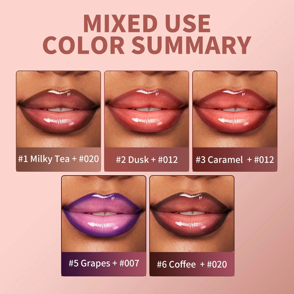Hydrating Lip Liner and Gloss Makeup Set - 5