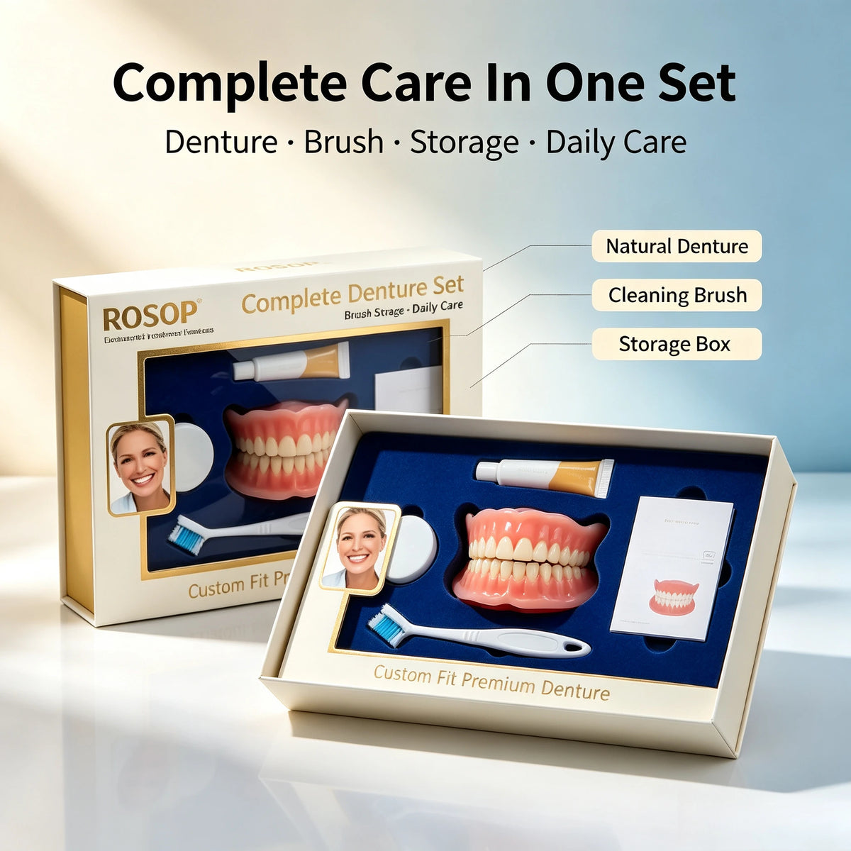 Cosmetic Denture Set for Natural Smile Makeover