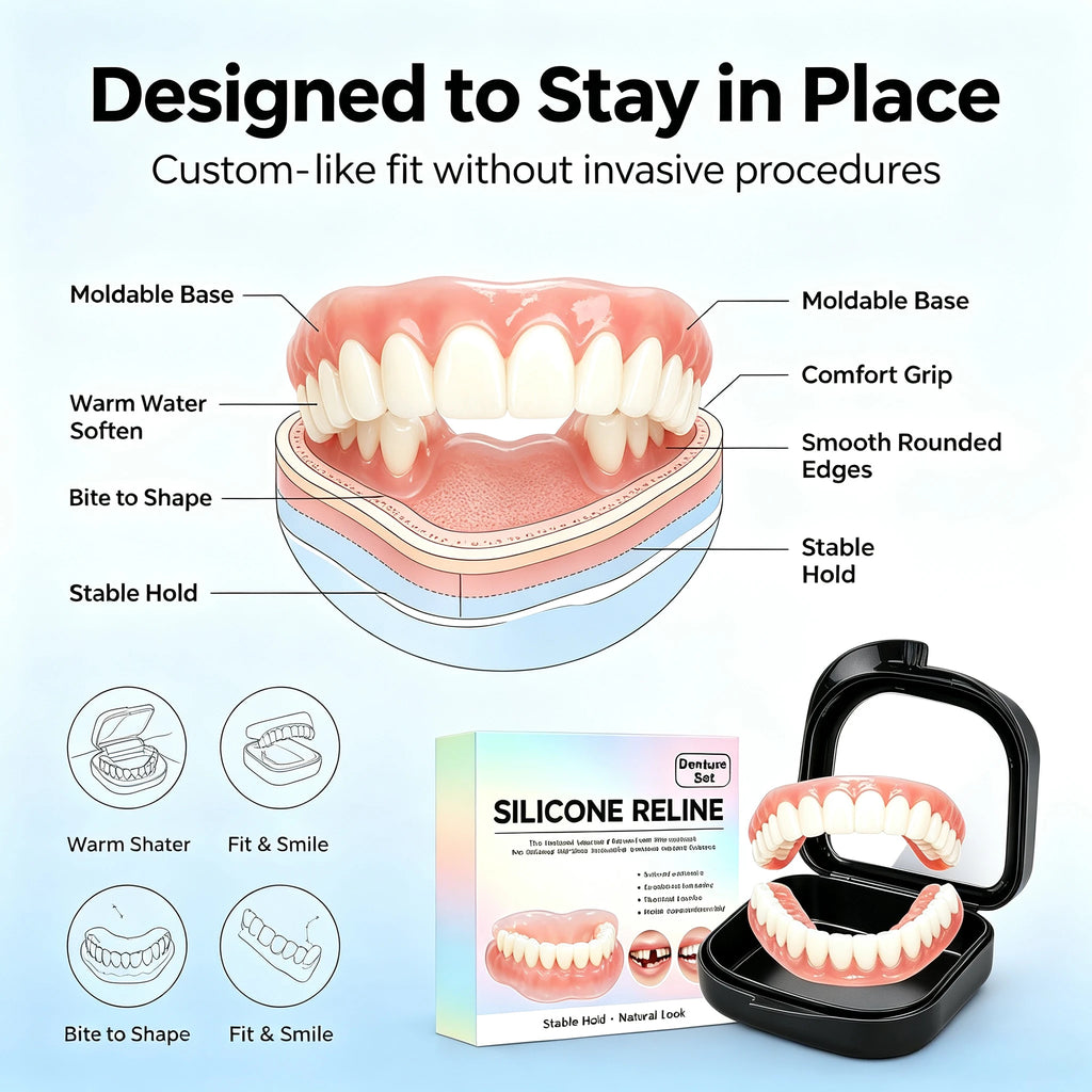Comfort Fit Silicone Dentures for Instant Smile Correction