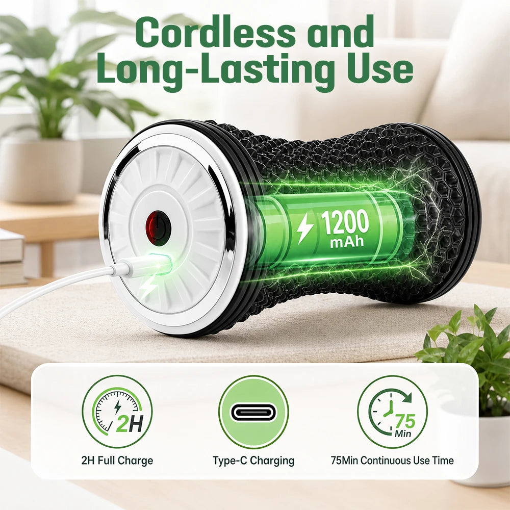Electric Vibrating Muscle Massage Roller for Deep Tissue Recovery