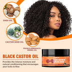 Black Castor Oil Curling Cream Hair Styling and Curl Defining Treatment