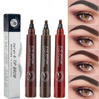 4-Tip Eyebrow Pencil Waterproof Liquid Brow Pen Microblading Pen