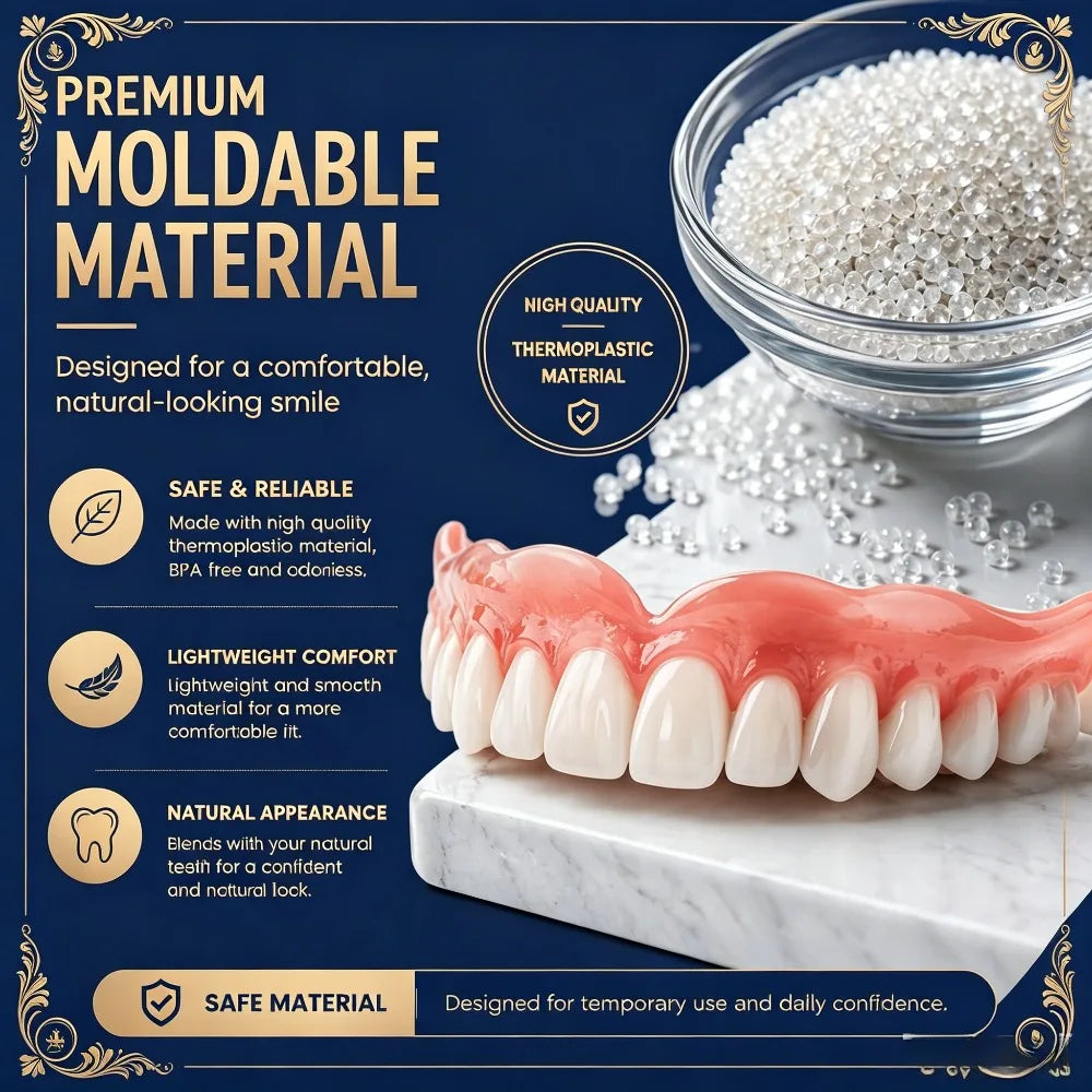 Custom Moldable Cosmetic Denture Set for Temporary Smile - 1