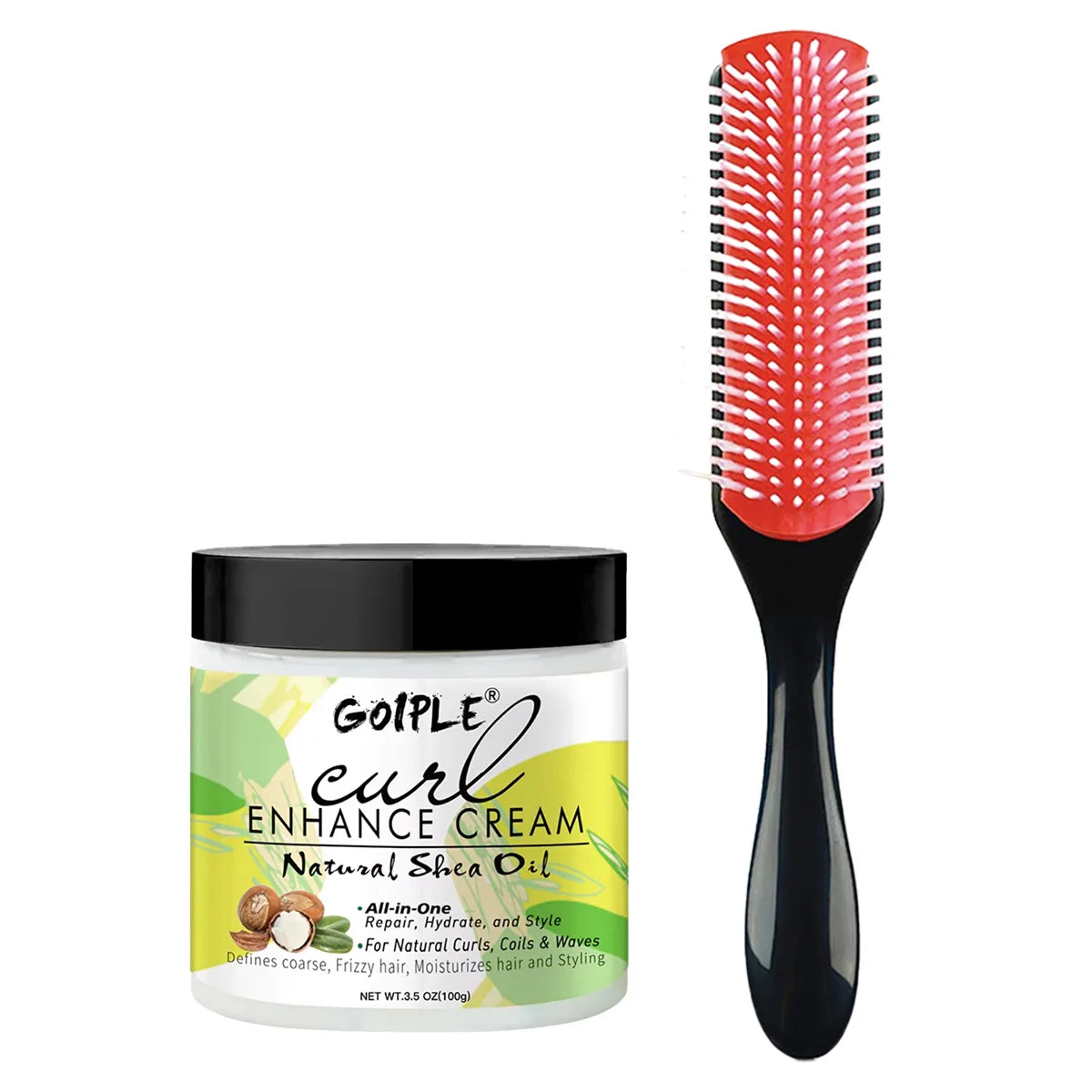Goiple Curl Defining Cream and Styling Brush Hair Care Kit - 1