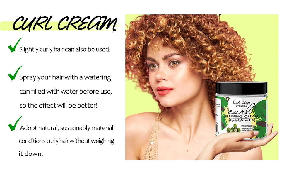 Goiple Black Castor Oil Curl Defining Cream and Hair Strengthening Kit - 10