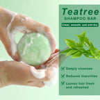 Tea Tree Shampoo Bar Oil Control Anti Dandruff Solid Hair Soap