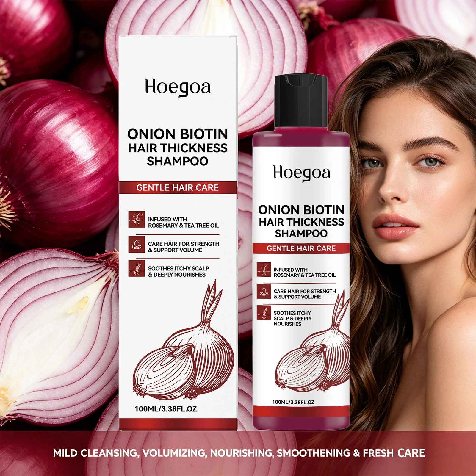 Onion Biotin Volumizing Shampoo for Hair Growth and Thickness - 2