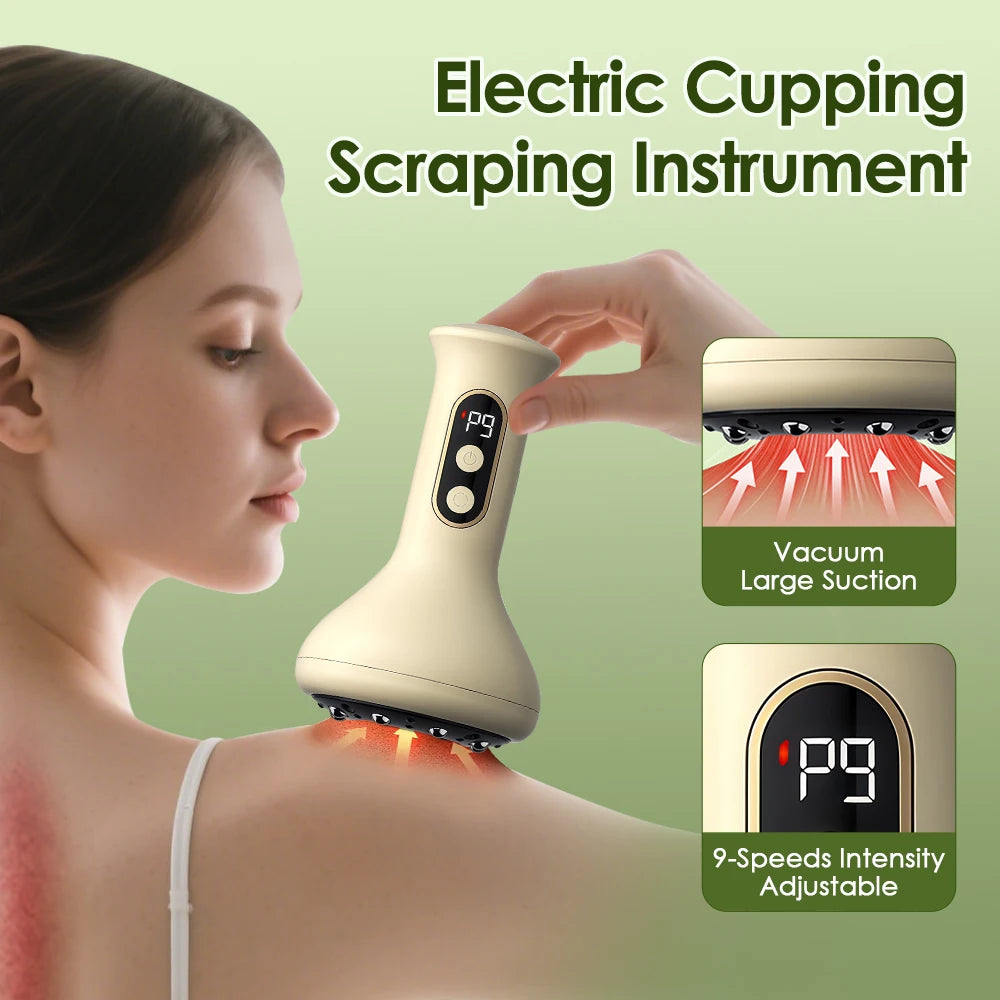 Electric Cupping and Scraping Massage Tool for Muscle Relief