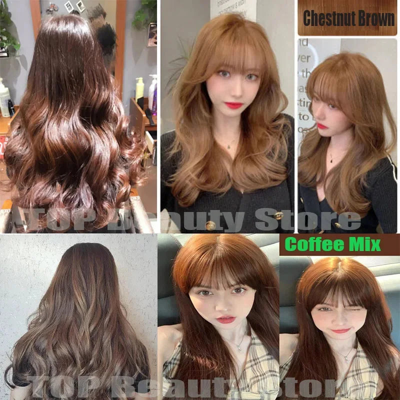 Natural Plant Herbal Extract Hair Dye Shampoo for Gray Hair Coverage