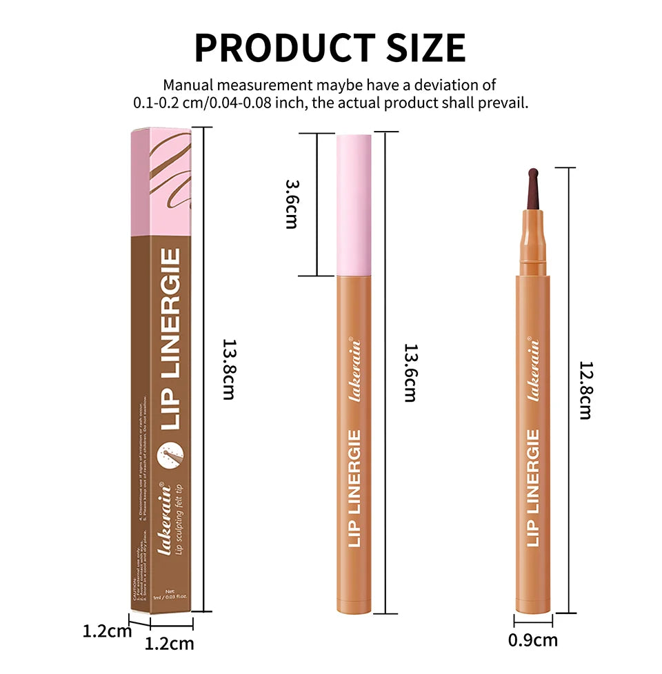 Long-Lasting Waterproof Felt-Tip Lip Liner Stain - 17