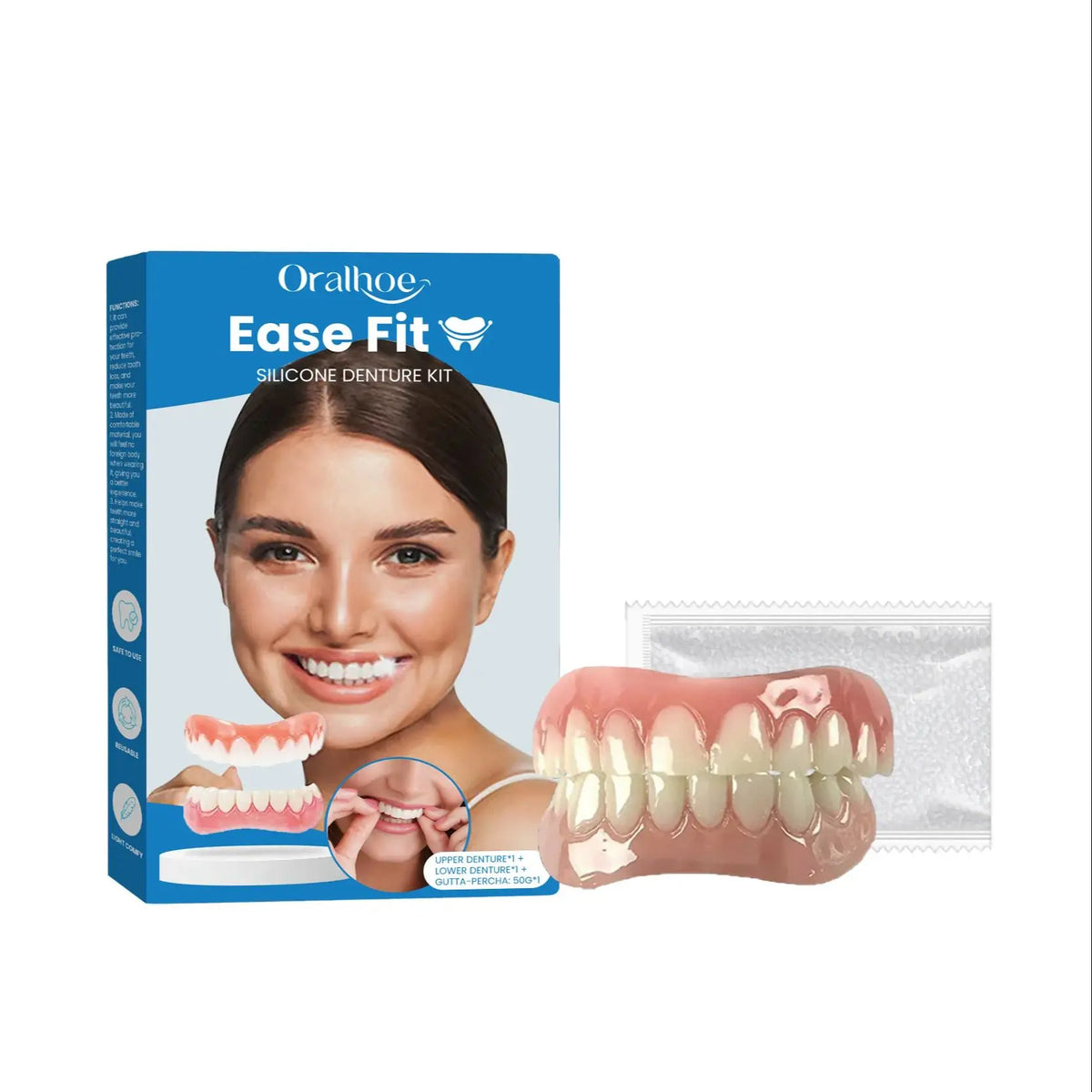 Comfortable Silicone Denture Set for Natural Smile