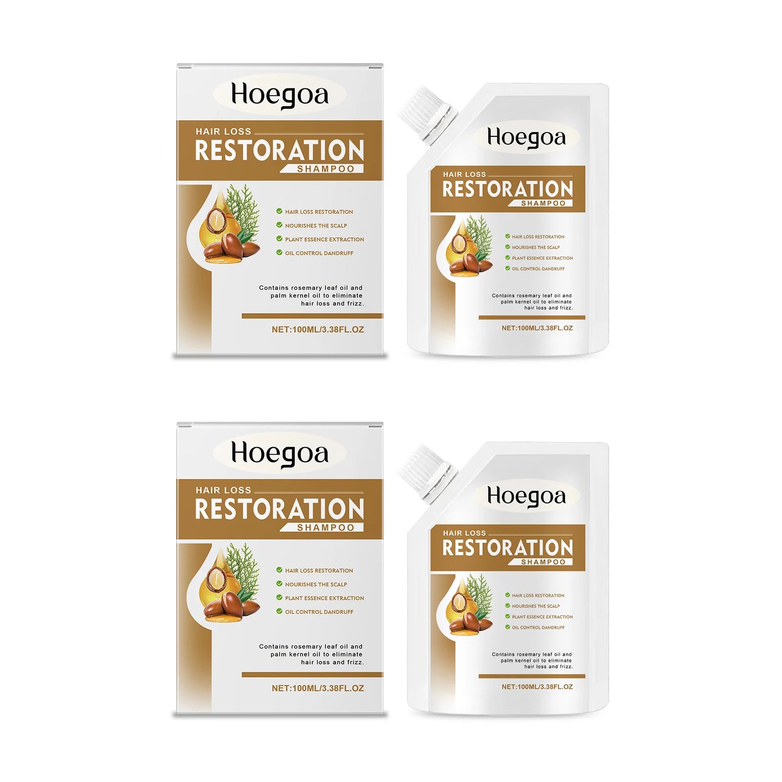 Anti Hair Loss Restoration Shampoo Nourishing Scalp Treatment 100ml - 17