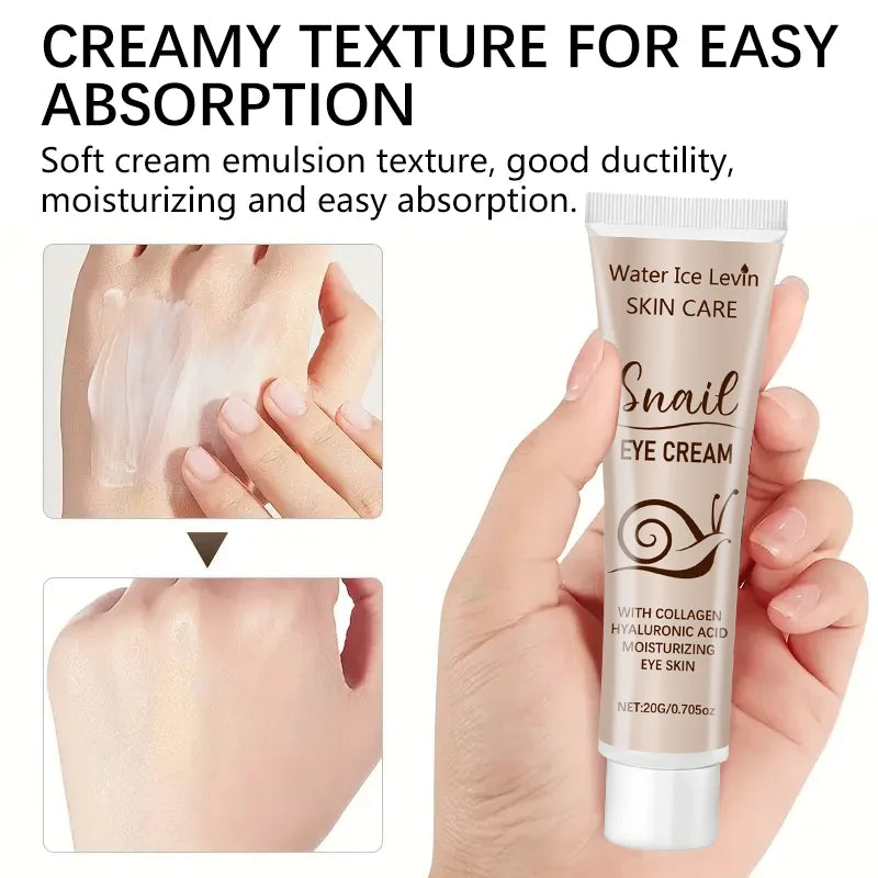 Water Ice Levin Snail Eye Cream Firming Moisturizing Treatment 20g