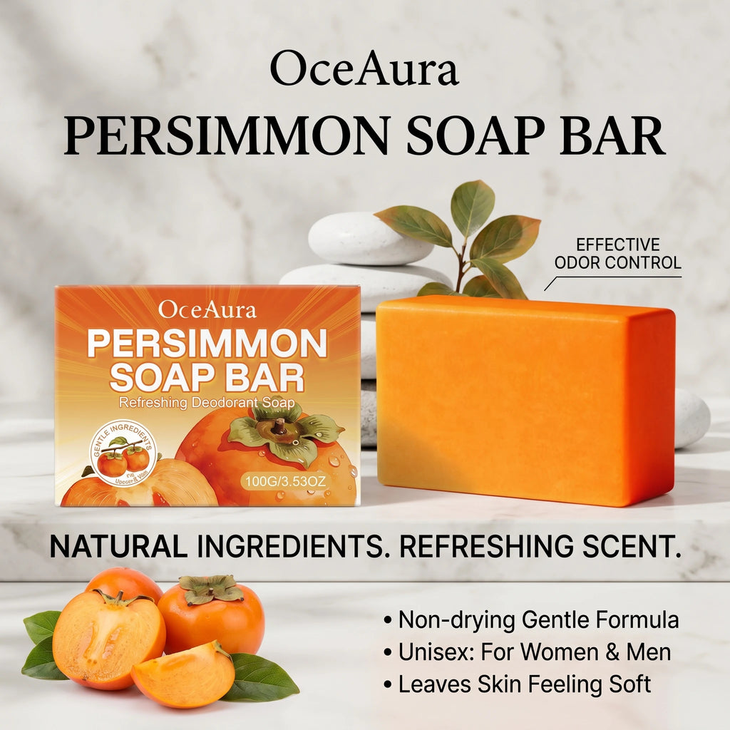 Natural Persimmon Deodorizing Soap Bar for Body Odor
