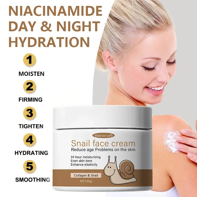 Snail Collagen Face Cream Anti Aging Retinol Moisturizer 60g - 5