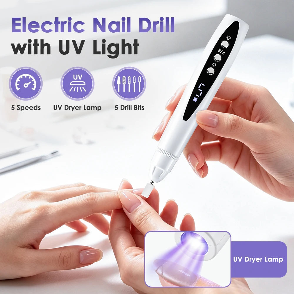 2-in-1 Electric Nail Drill and UV Curing Lamp Kit