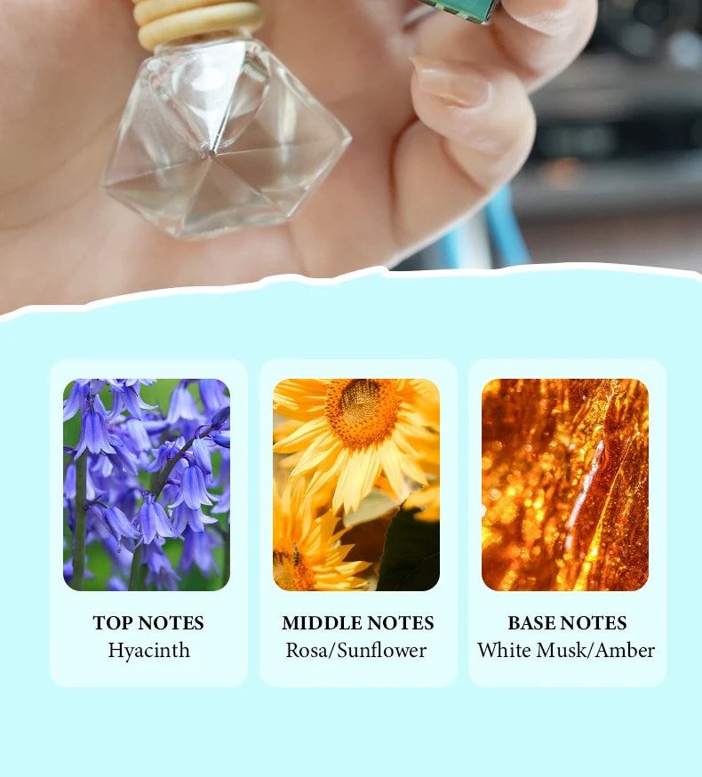 FORMBO Hanging Car Air Freshener Aromatherapy Diffuser Bottle