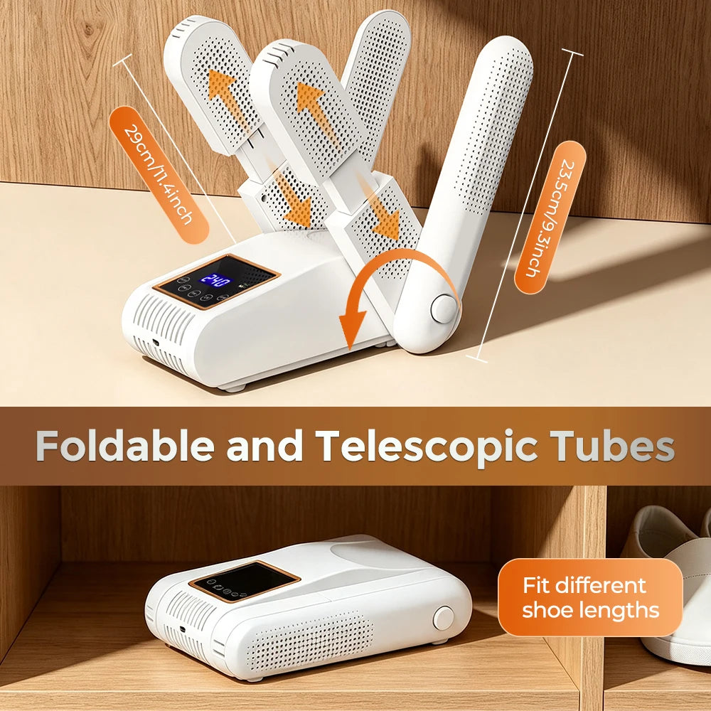 Foldable Electric Shoe and Boot Dryer with Timer - 6