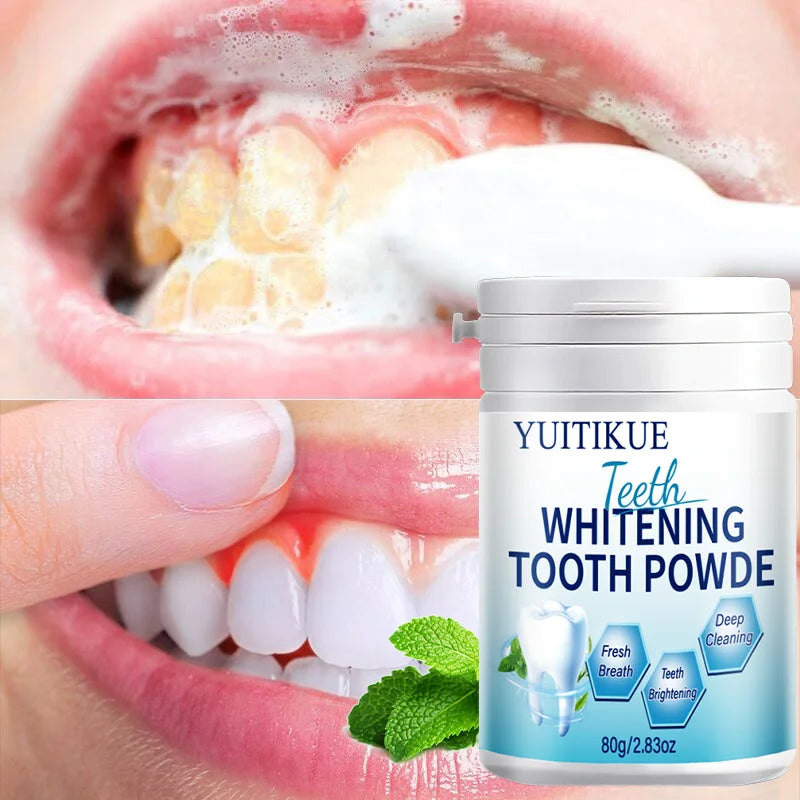 Yuitikue Teeth Whitening Powder Natural Mint Dental Stain Remover 80g - 2
