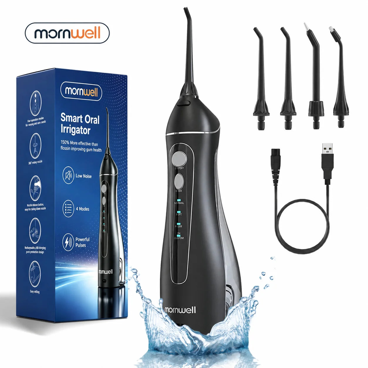Portable Cordless Water Flosser for Teeth and Gum Health - 1