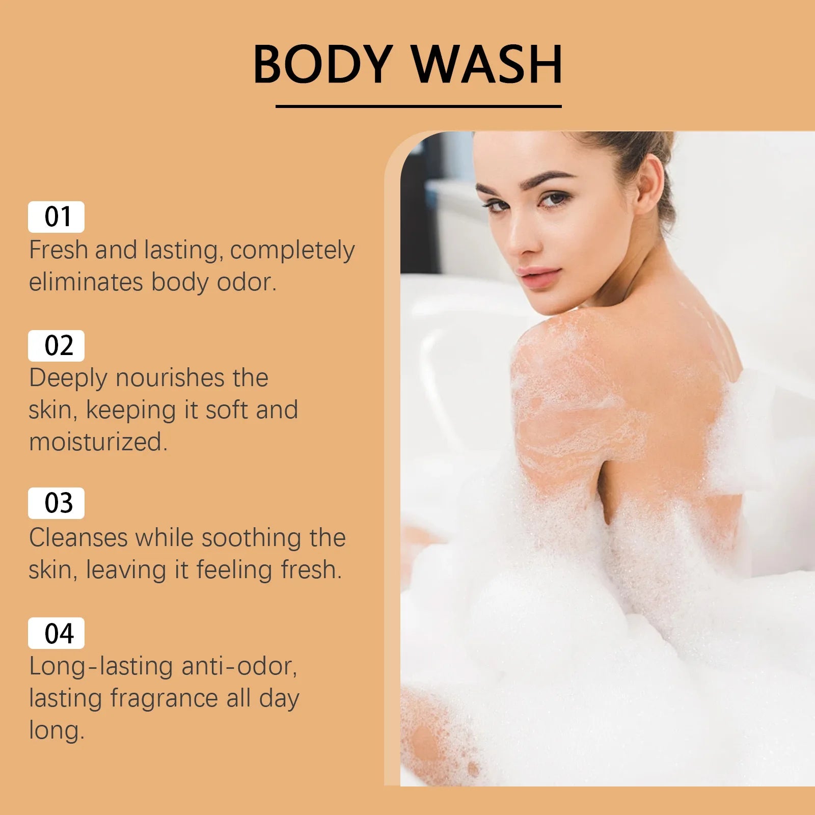 Persimmon Body Wash Deodorant Shower Gel for Men and Women 100ml - 4