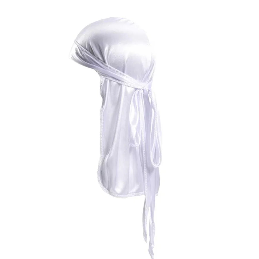Silk Durag for Men Wave Cap Adjustable Breathable Hair Pirate Hat