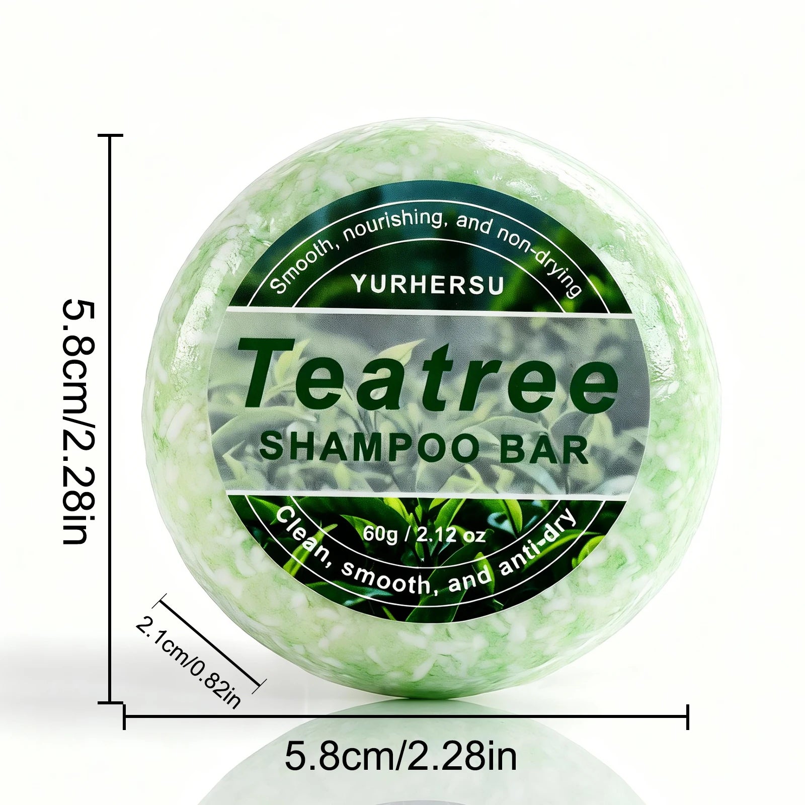 Tea Tree Shampoo Bar Oil Control Anti Dandruff Solid Hair Soap - 2