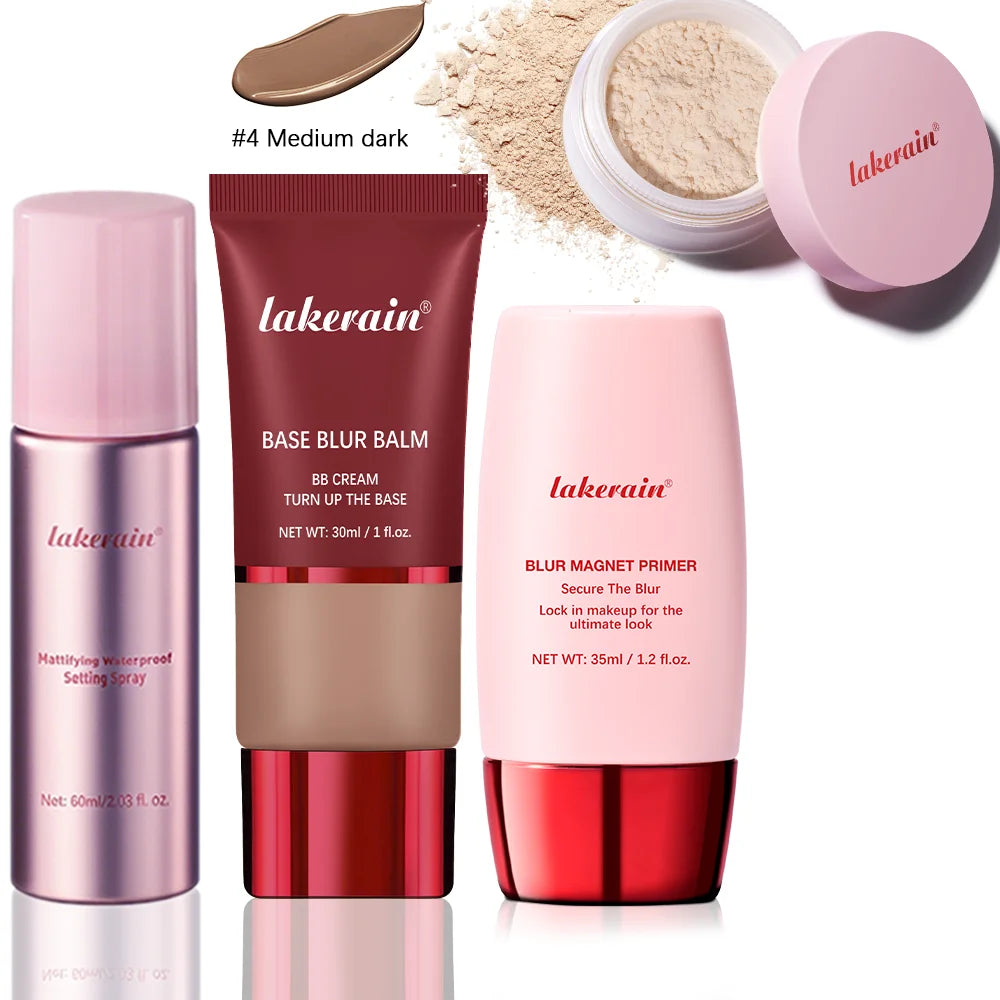 4-Piece Long-Lasting Matte Face Makeup Set
