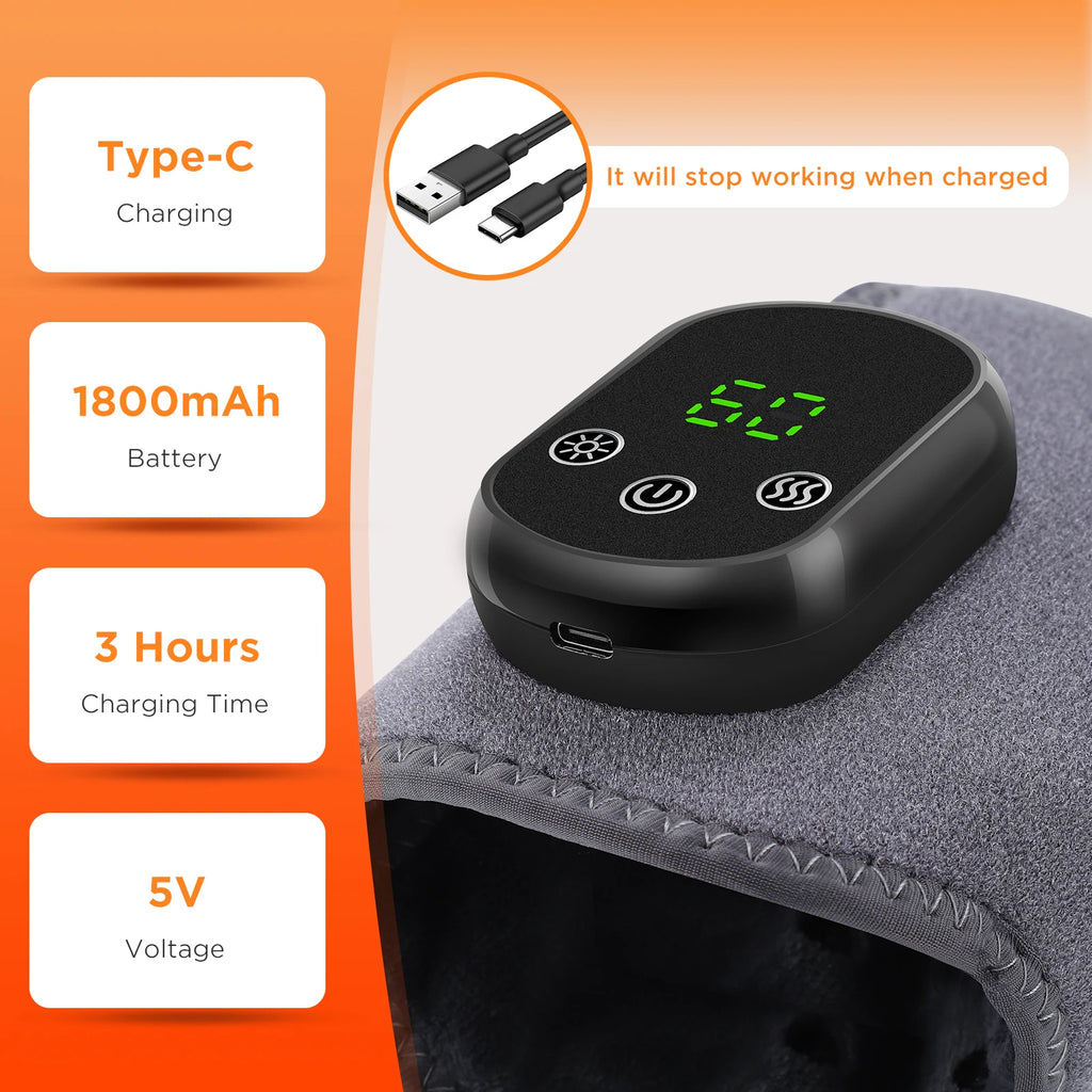Heated Ankle Massager with Vibration Therapy for Pain Relief