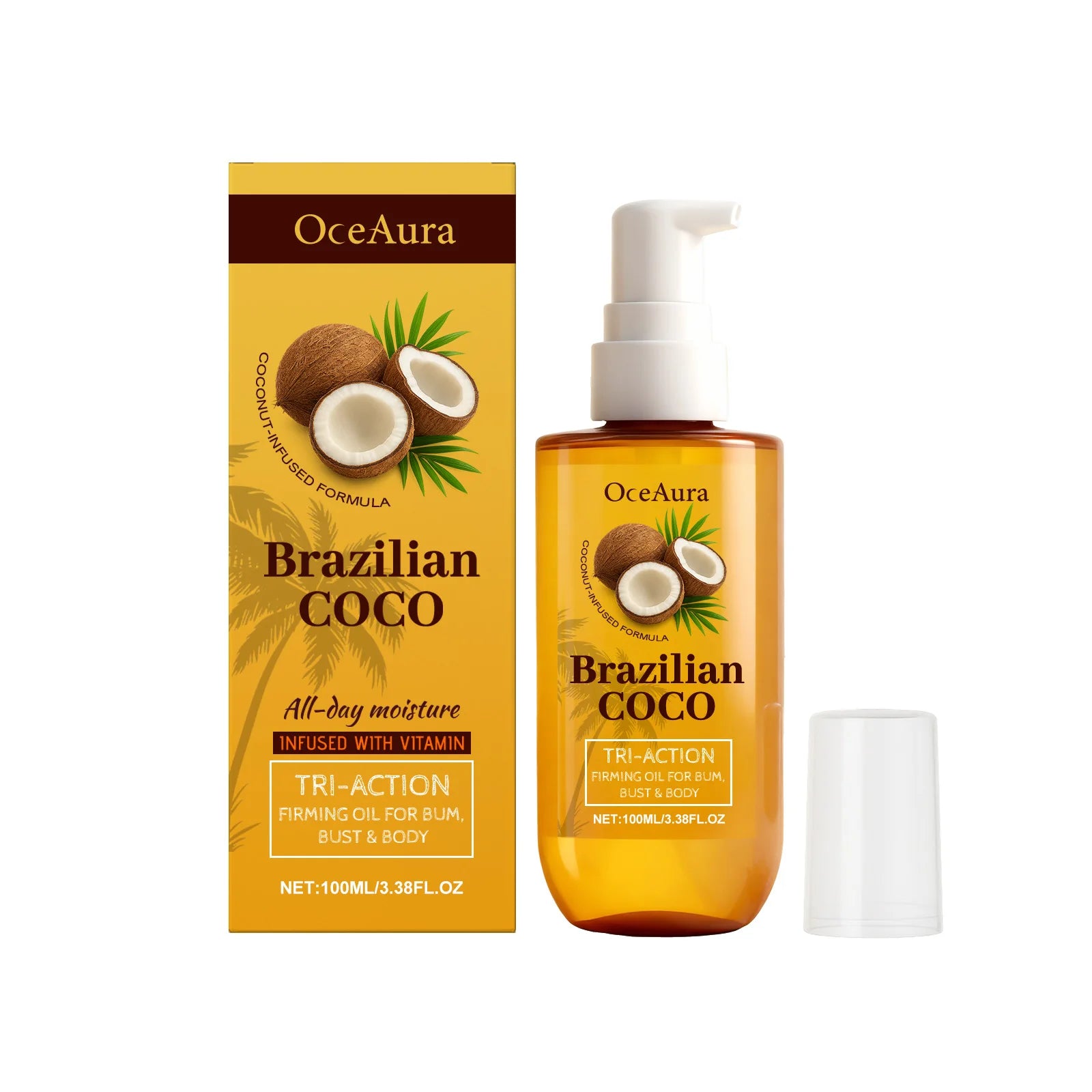Coconut Firming Body Oil for Skin Hydration and Elasticity - 13