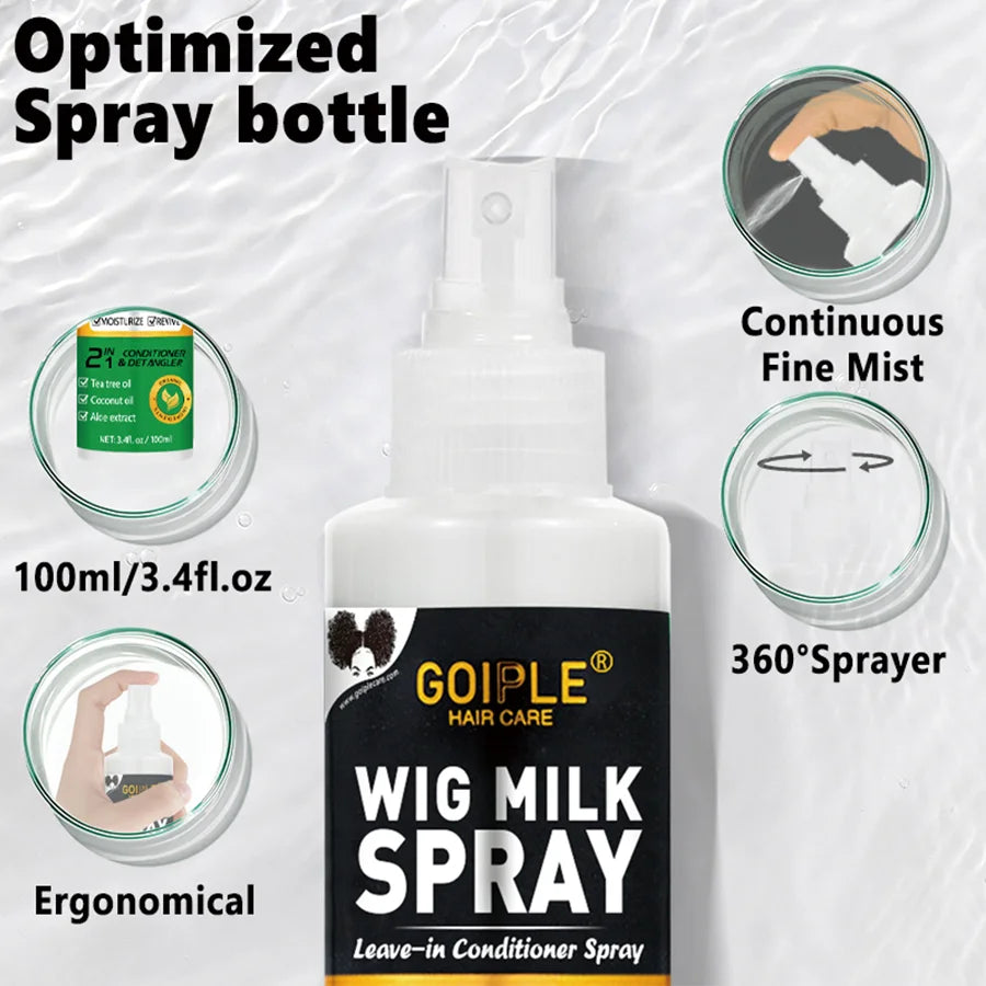 100ml 2-in-1 Wig Milk Leave-In Conditioner and Heat Protection Spray