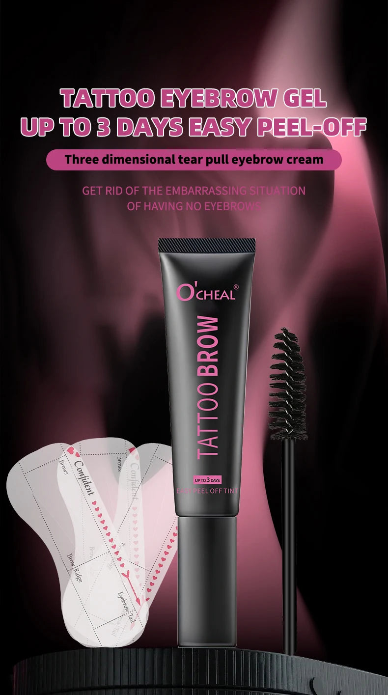 OCHEAL Waterproof Tattoo Eyebrow Gel Long Lasting Peel Off Brow Tint