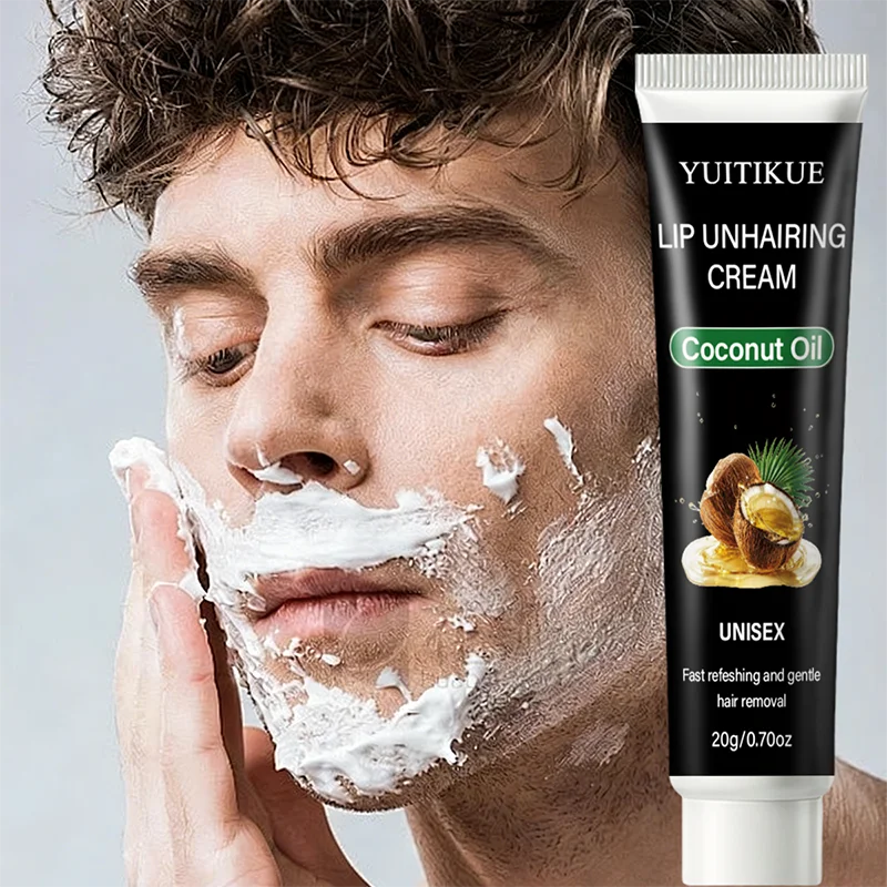 YUITIKUE Coconut Oil Lip Hair Removal Cream Gentle Facial Hair Remover - 10