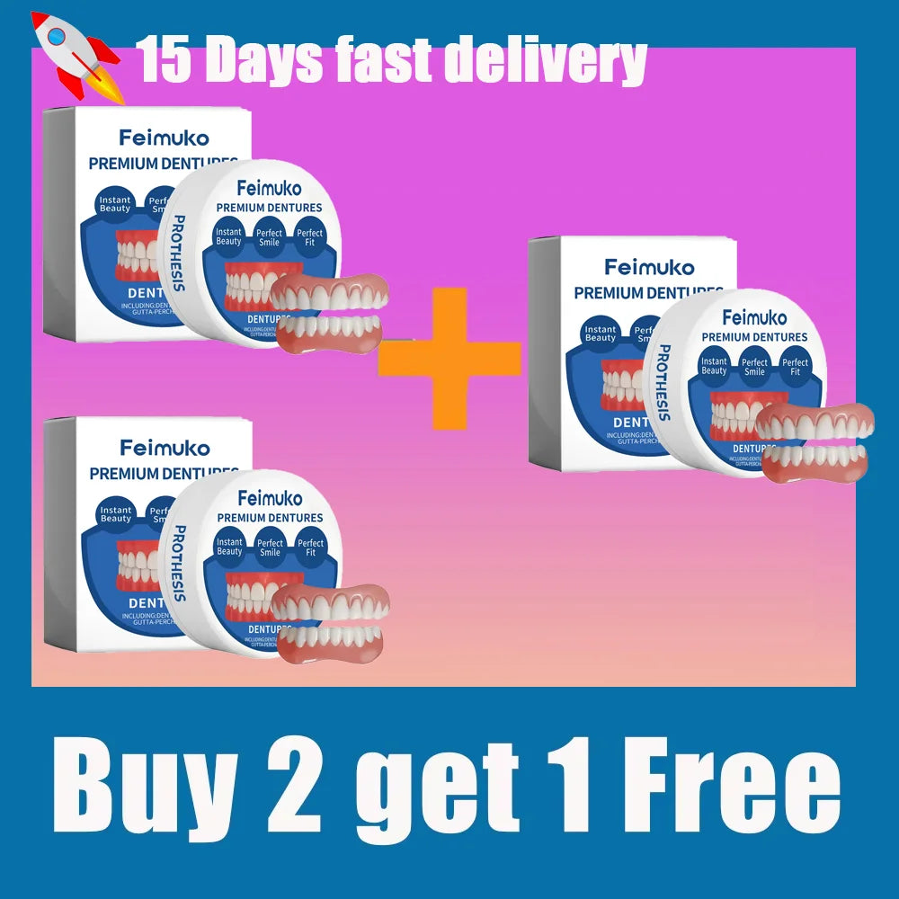 Snap-On Silicone Dentures for Natural Smile