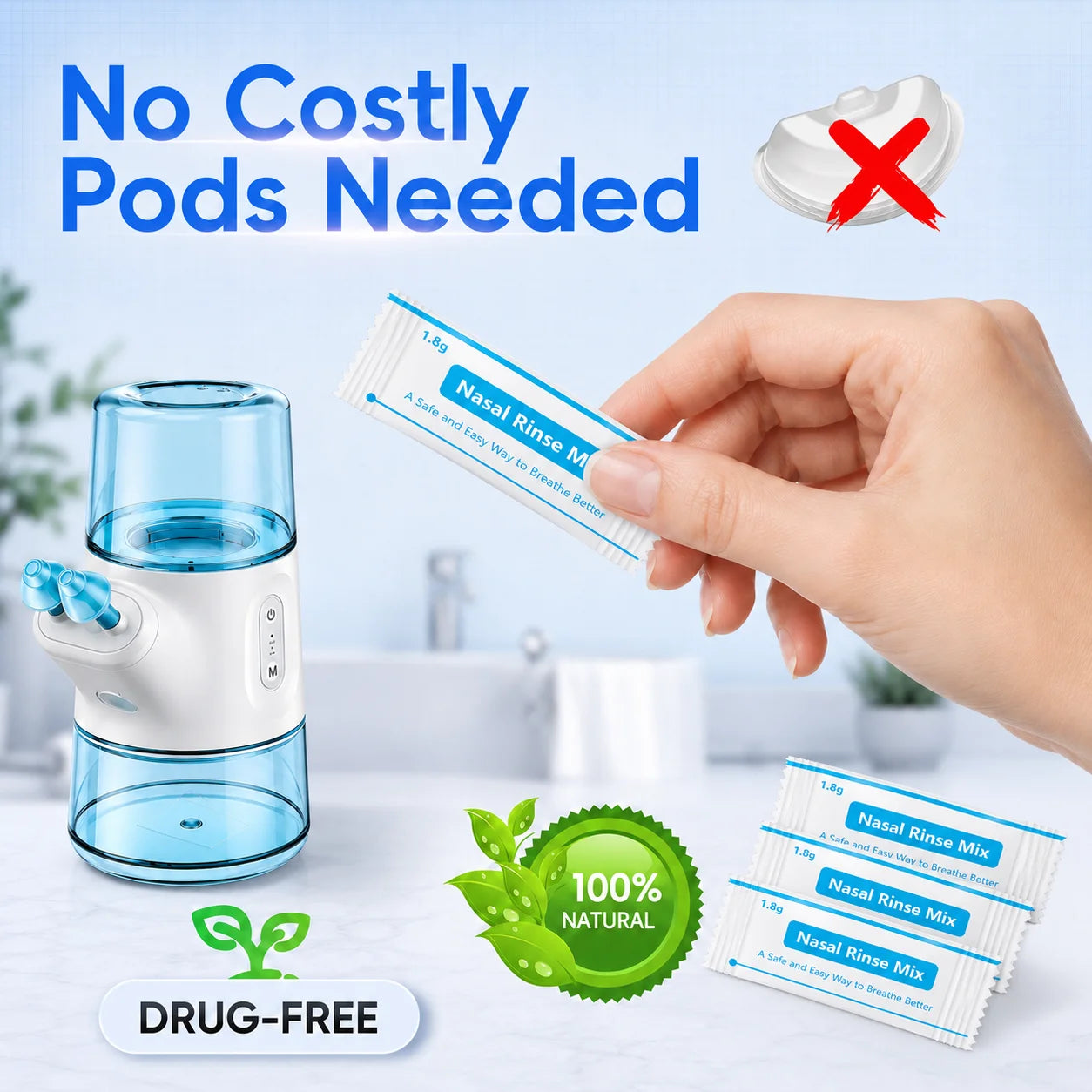 Portable Electric Nasal Irrigator for Sinus Relief - 10