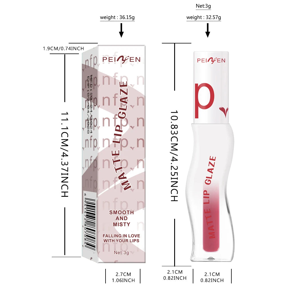 Long Lasting Matte Lipstick Waterproof Non Stick Lip Glaze